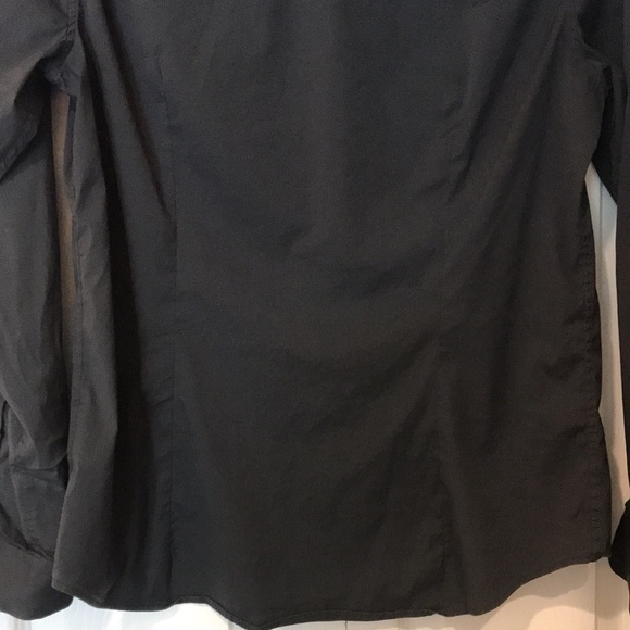 H&M Premium Cotton Shirt Slim Fit Dark Gray Button Down Sz L 16 1/2 - Picture 7 of 7